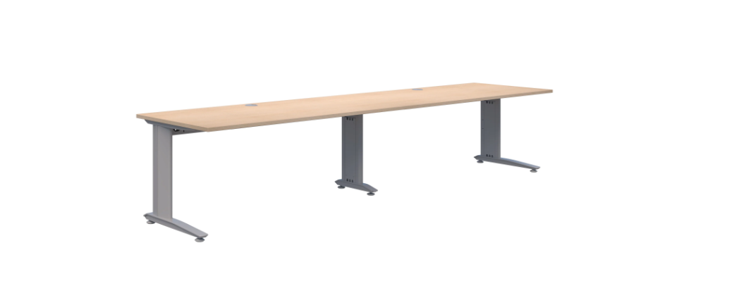 Energy 2 Pod Inline Silver Desk 2000x800