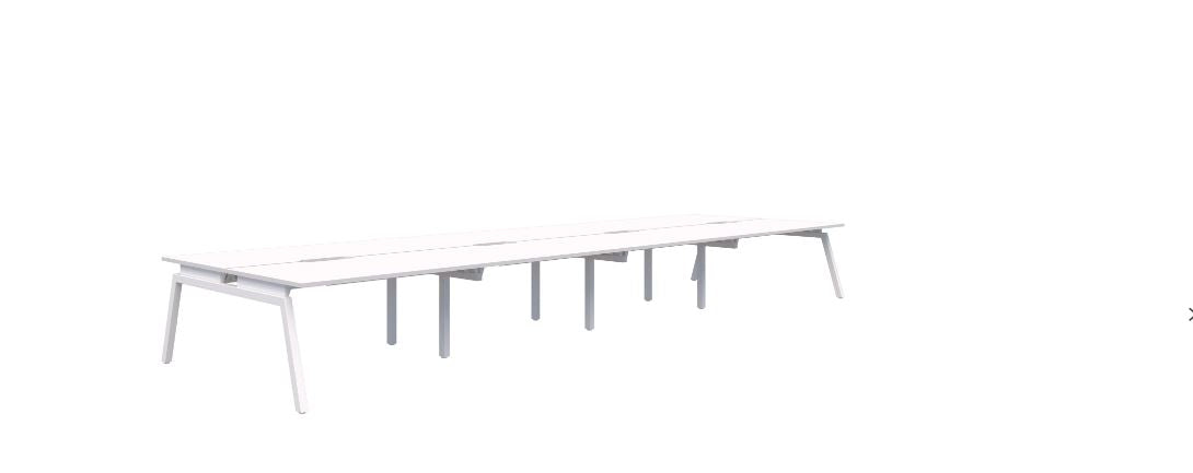 Balance Angle 8 Pod Back-to-Back White Desk 8X1200X800