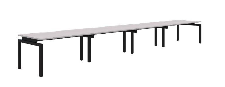 Balance Inline 4 Pod Black Desk 4X1800X800