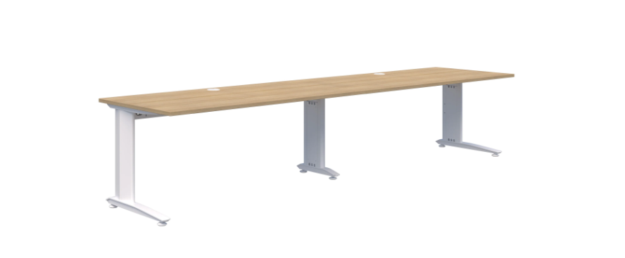Energy 2 Pod Inline White Desk 1200x700