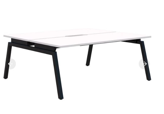 Balance Angle 2 Pod Back-to-Back Black Desk 2X1800X800