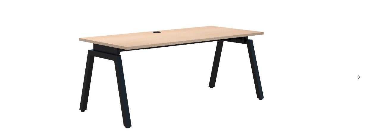 Balance Angle Single Black Desk 1500X800