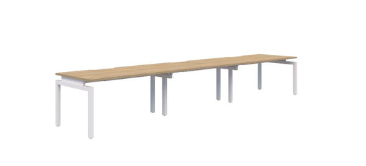 Balance Inline 3 Pod White Desk 3X1500X700