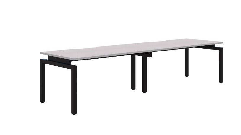 Balance Inline 2 Pod Black Desk 2X1800X700
