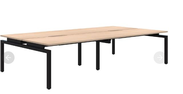 Balance 4 Pod Back-to-Back Black Desk 4x1200x700