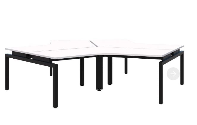 Balance 120° 3 Black Pod Desk 1350x1350/800