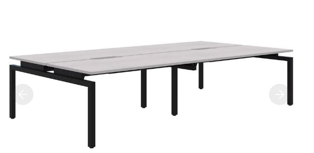 Balance 4 Pod Back-to-Back Black Desk 4x1200x700