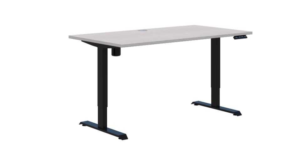 Duo II Electric Black Desk 1600x800