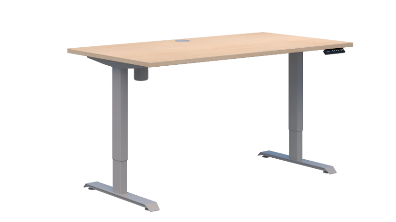 Duo II Electric Silver Desk 1400x700
