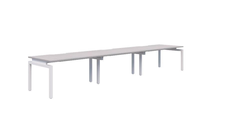Balance Inline 3 Pod White Desk 3X1200X800