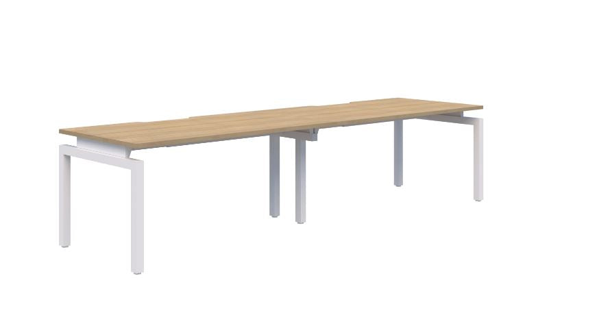 Balance Inline 2 Pod White Desk 2X1800X700
