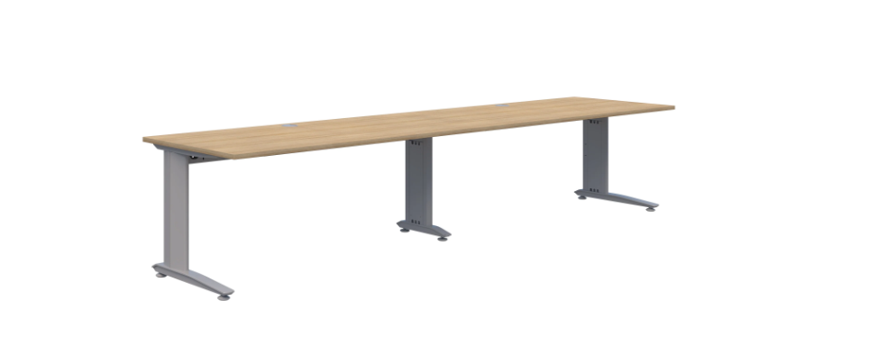 Energy 2 Pod Inline Silver Desk 1800x800