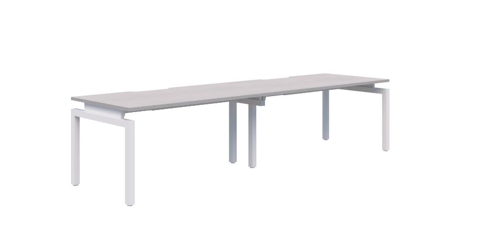 Balance Inline 2 Pod White Desk 2X1200X700