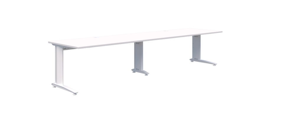 Energy 2 Pod Inline White Desk 1500x800