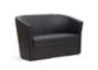 Vortex  Black PU Attractive Flared Shape Tub Seater Soft Chair