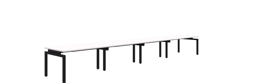 Balance Inline 4 Pod Black Desk 4X1800X700