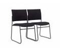 Jump Skid Black Fabric Visitor Chair