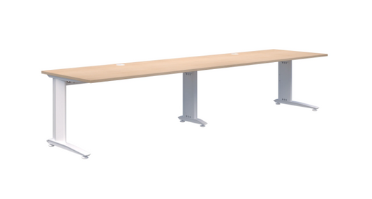 Energy 2 Pod Inline White Desk 1500x800