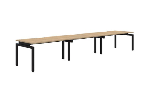 Balance Inline 3 Pod Black Desk 3X1200X800