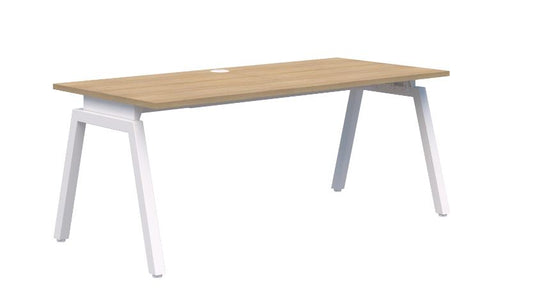 Balance Angle Single White Desk 1800X800