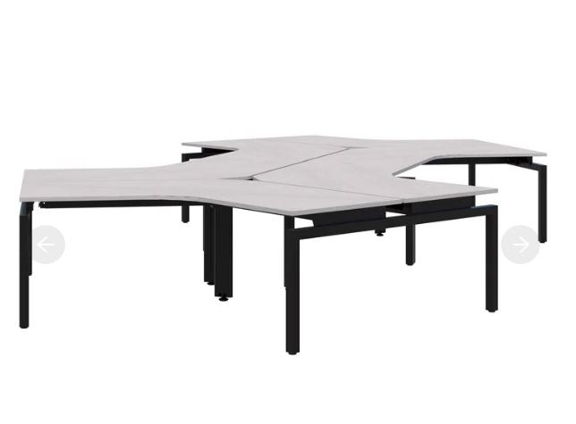 Balance 120° 6 Black Pod Desk 1350x1350/800