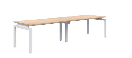 Balance Inline 2 Pod White Desk 2X1200X800