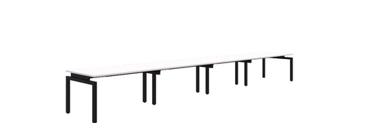 Balance Inline 4 Pod Black Desk 4X1500X700