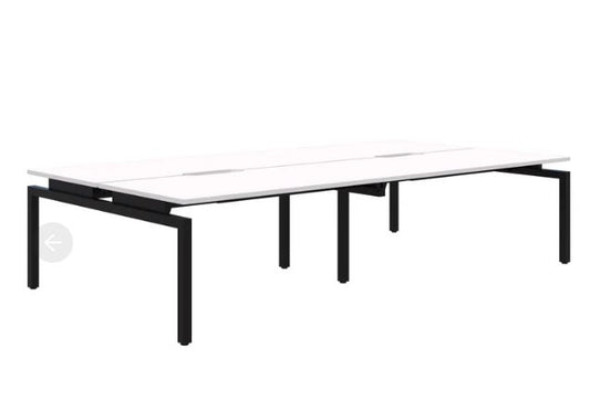 Balance 4 Pod Back-to-Back Black Desk 4x1200x800