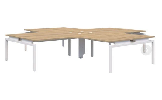 Balance 90° 4 Pod White Desk 1800*1800/700