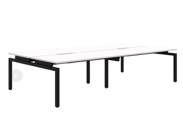 Balance 4 Pod Back-to-Back Black Desk 4x1200x700