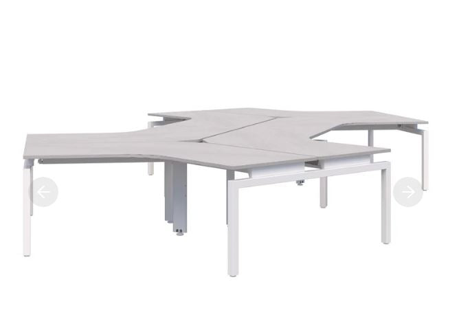 Balance 120° 6 White Pod Desk 1350x1350/800