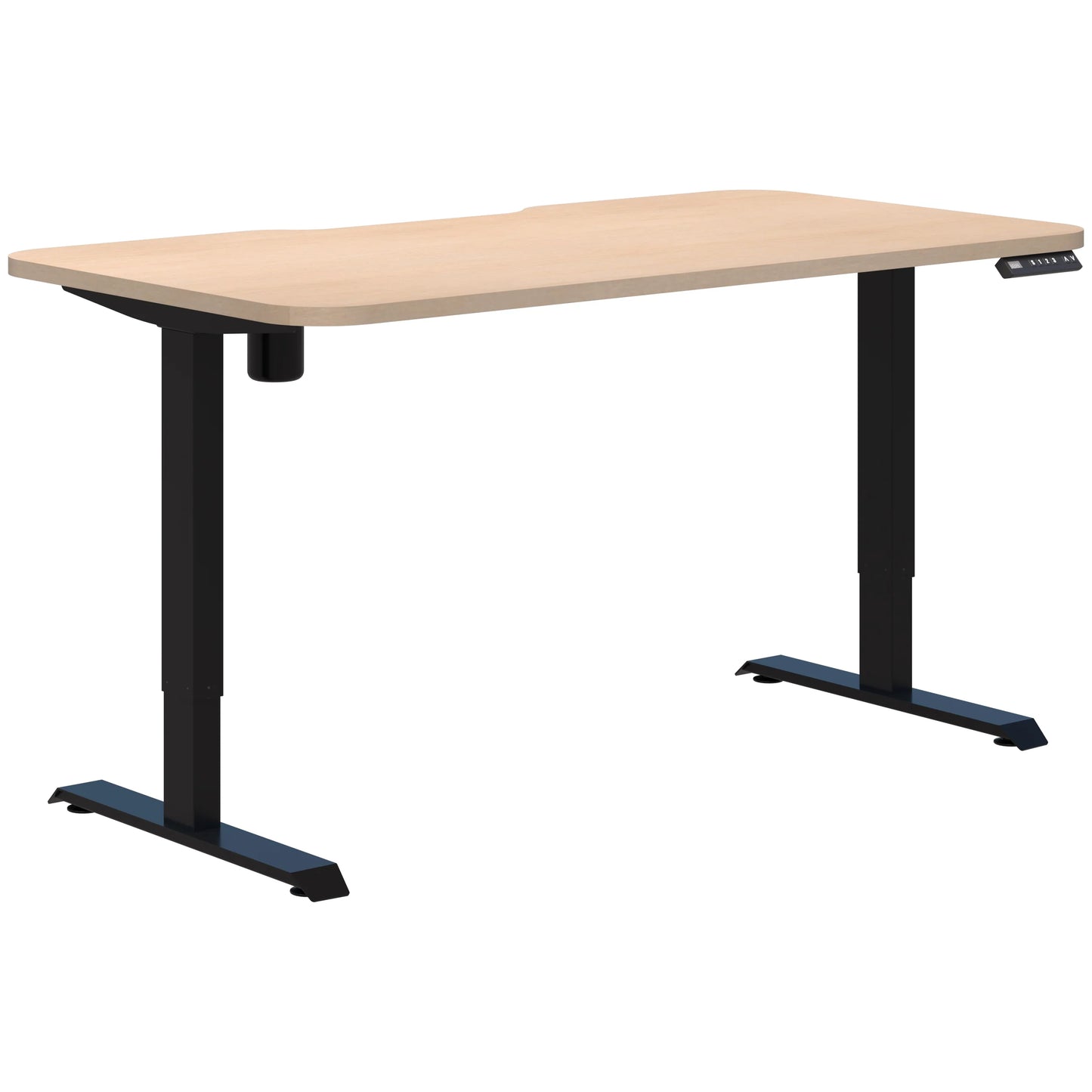 Duo II Electric Black Desk - Radius corners 1800X800