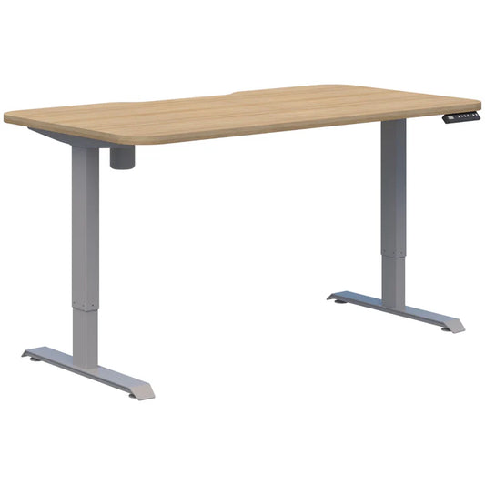 Duo II Electric Silver Desk - Radius corners 1500X800
