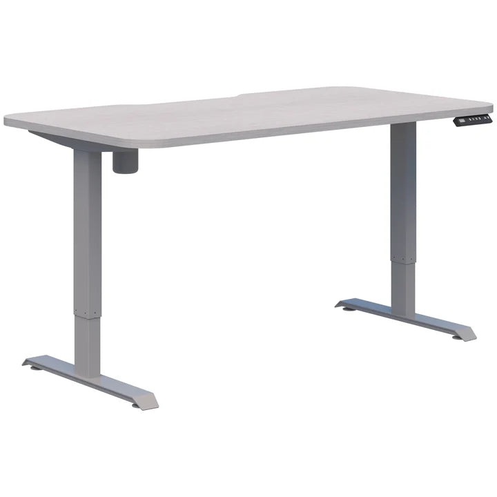 Duo II Electric Silver Desk - Radius corners 1500X800