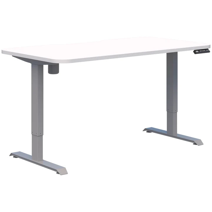 Duo II Electric Silver Desk - Radius corners 1800X800