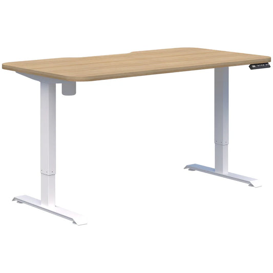 Duo II Electric White Desk - Radius corners 1500X800