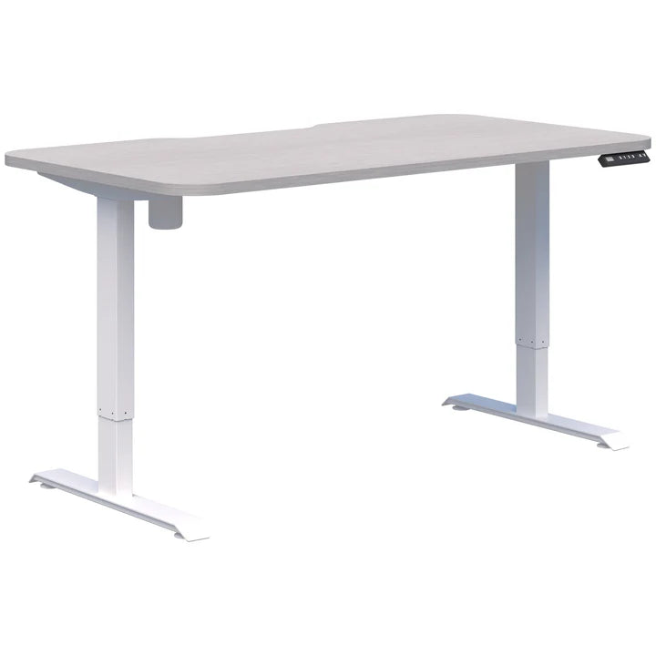 Duo II Electric White Desk - Radius corners 1500X800