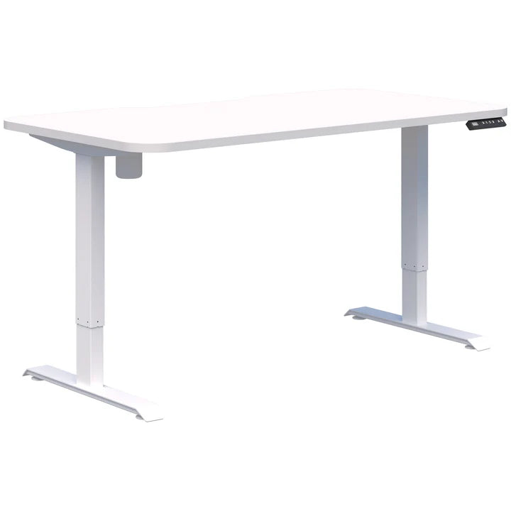 Duo II Electric White Desk - Radius corners 1500X800
