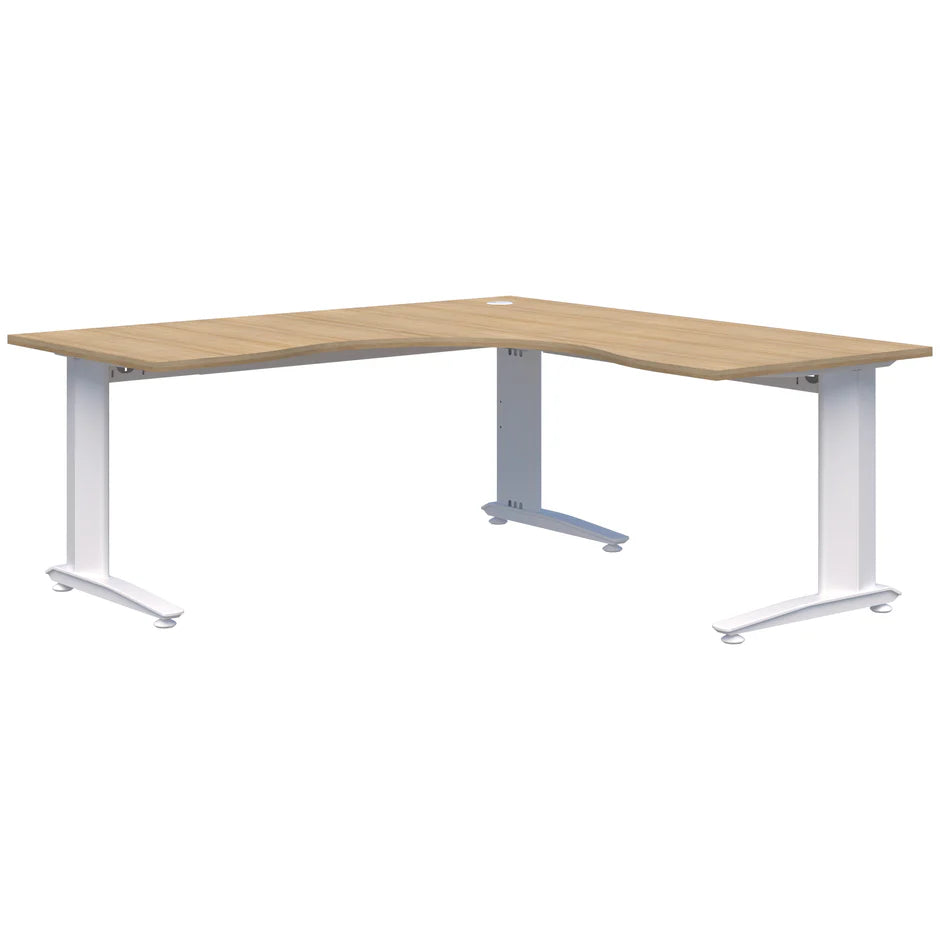 Energy 90° Corner Workstation White Desk 1800x1800x800