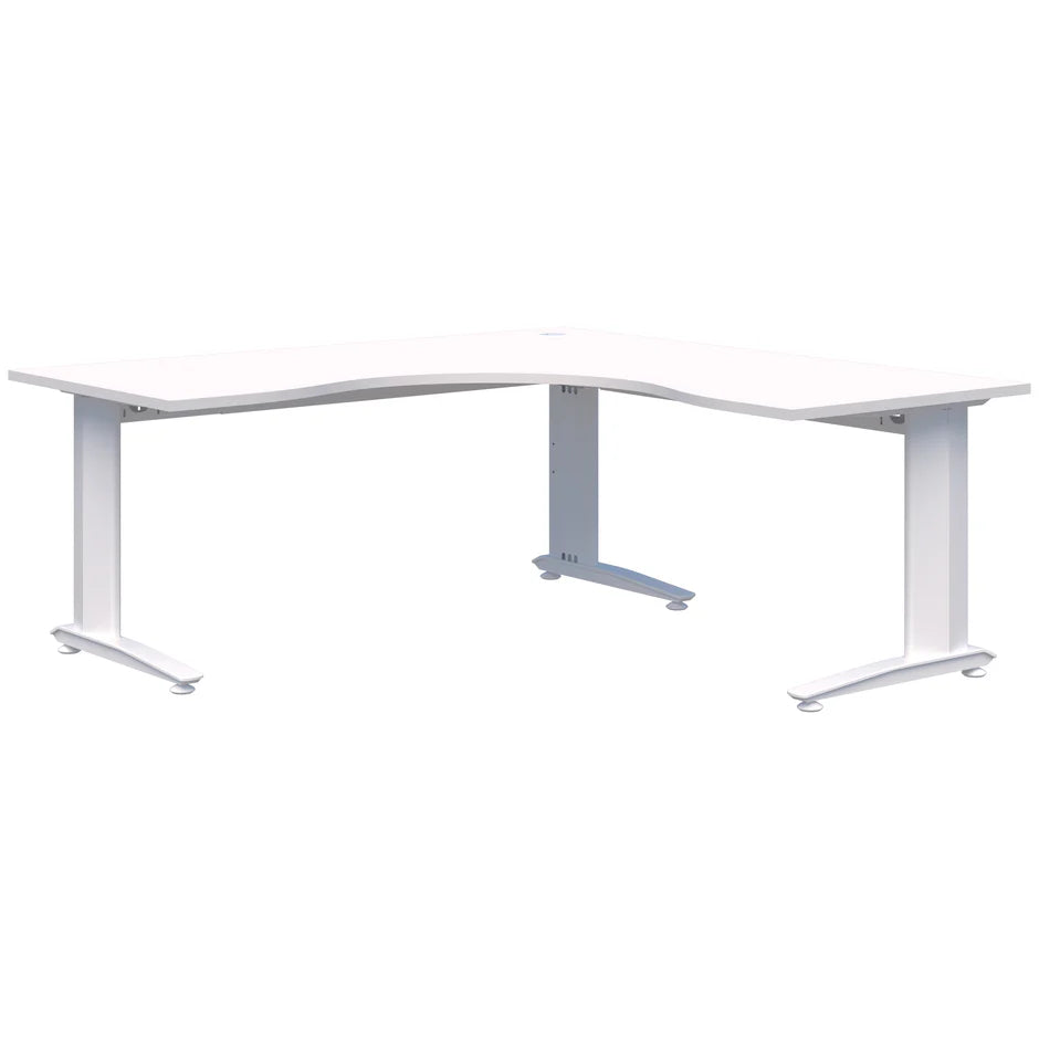 Energy 90° Corner Workstation White Desk 1800x1800x800