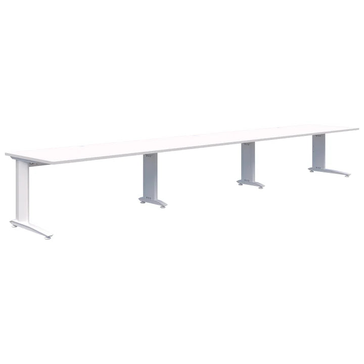 Energy 3 Pod Inline White Desk 1500x700