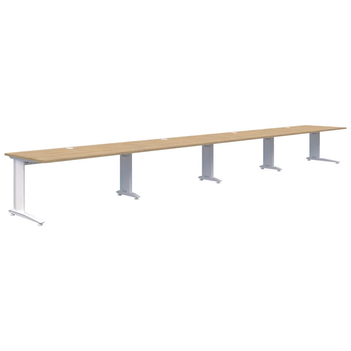 Energy 4 Pod Inline White Desk 2000x800