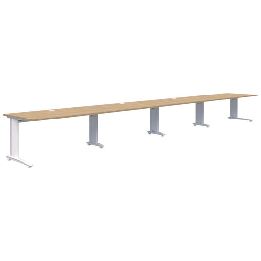 Energy 4 Pod Inline White Desk 1800x700