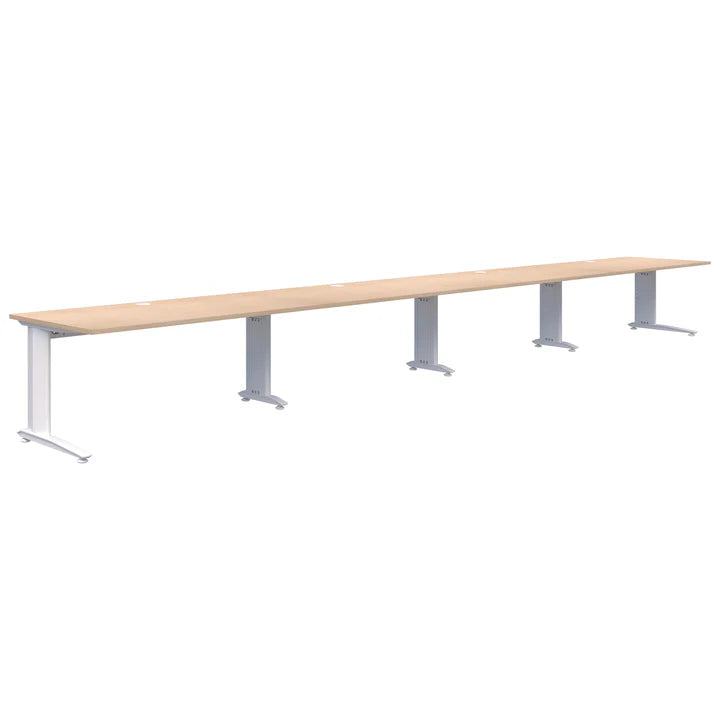 Energy 4 Pod Inline White Desk 2000x800