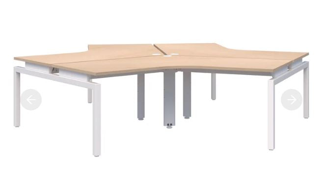 Balance 120° 3 White Pod Desk 1350x1350/800