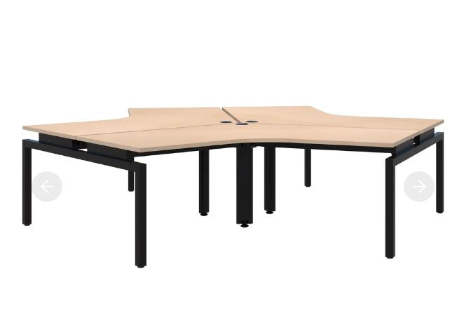 Balance 120° 3 Black Pod Desk 1200x1200/800