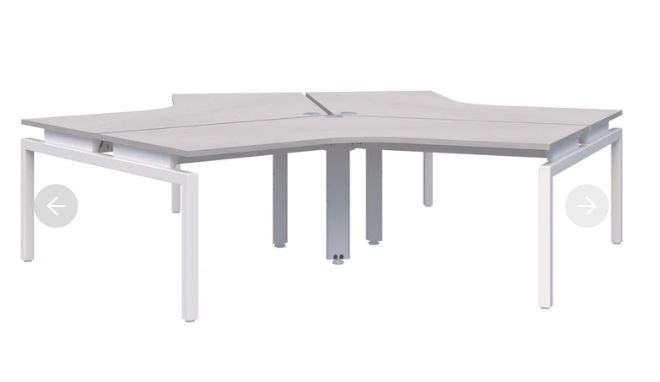 Balance 120° 3 White Pod Desk 1350x1350/800