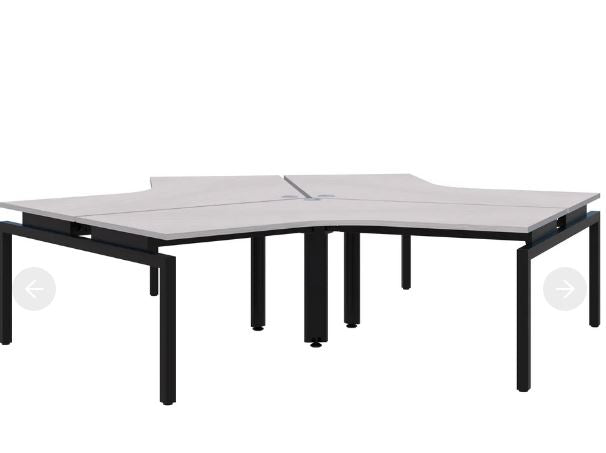 Balance 120° 3 Black Pod Desk 1200x1200/800