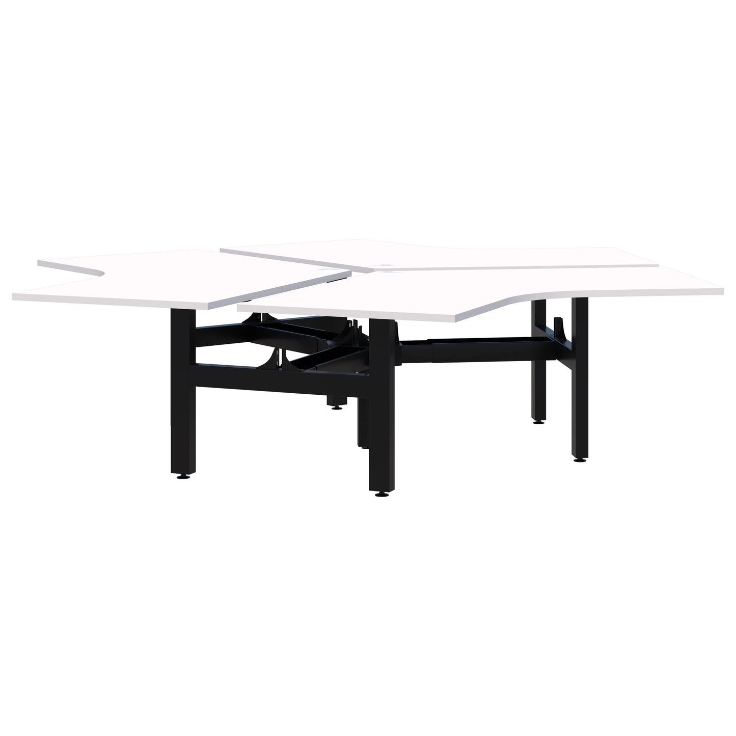 Summit II Fixed Height 120° 3 Pod Black Desk