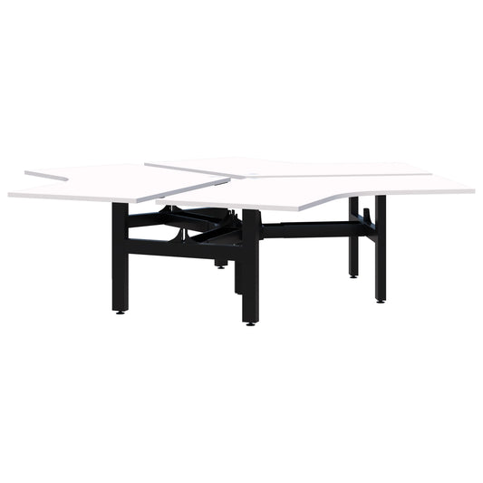 Summit II Fixed Height 120° 3 Pod Black Desk